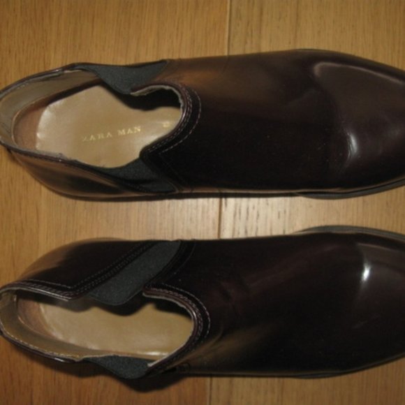 Zara Brown Stretch Ankle Boots - Picture 2 of 4